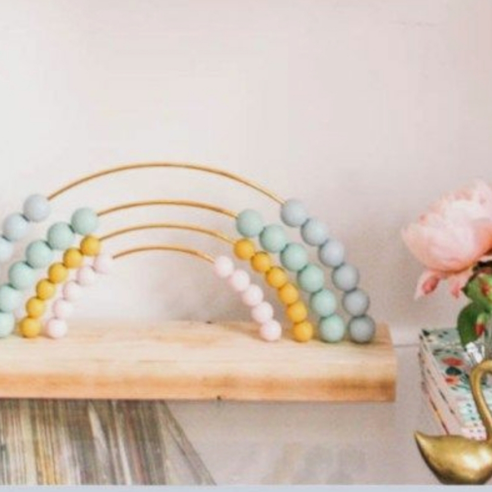 Rainbow abacus toy display kids room girl toddler